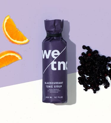 Limited tonic syrup with blackcurrant flavour