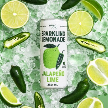 Swedish Lemonade with Jalapeno Lime flavor without added sugar